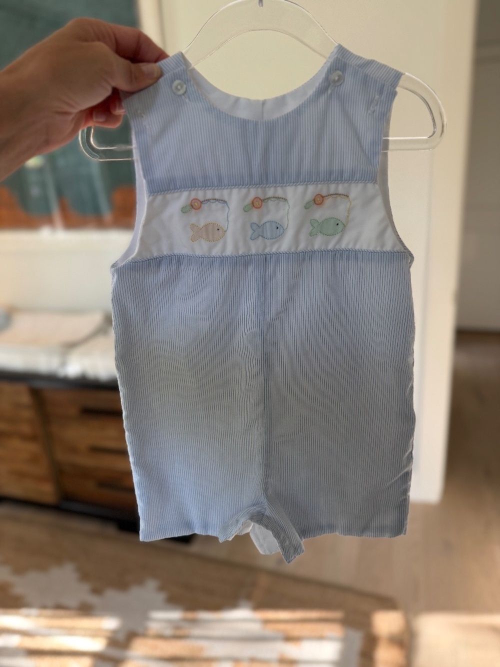 Little Boys Smocked Fishing JonJon